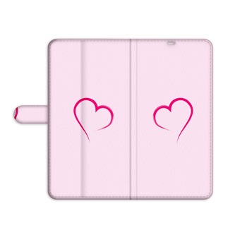 Книжков калъф за iPhone 7 - Розово сърце