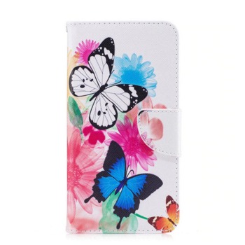 Книжков калъф за Samsung Galaxy S21- Шарени пеперуди