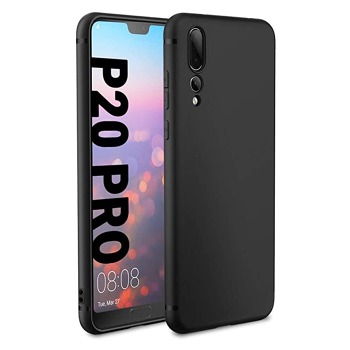 Черен силиконов кейс за Huawei P20 Pro