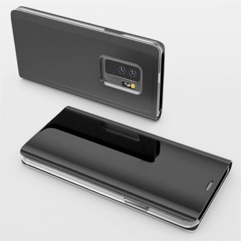 Огледален книжков калъф за Huawei P30 Lite - Черен