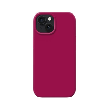 Цветен силиконов кейс за iPhone 13 Mini - Тъмночервен